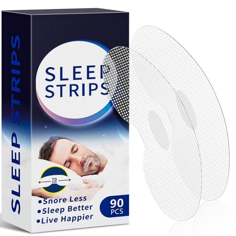 Mouth Tape for Sleeping Anti Snoring : Sleep Tape 90Pcs for Snoring Aids for Men Women - Mouth Strips for Improve Nasal Breathing, Reduce Snore